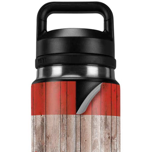 Canadian Flag Dark Wood YETI Rambler 26oz Bottle Skin
