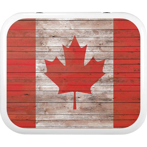 Canadian Flag Dark Wood YETI Roadie 24 Hard Cooler Skin