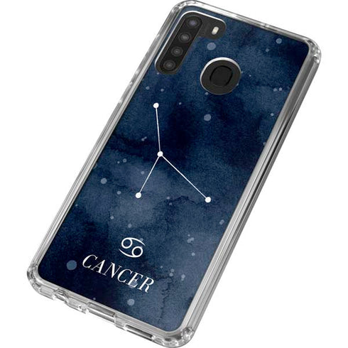 Cancer Constellation Galaxy A21 Clear Case