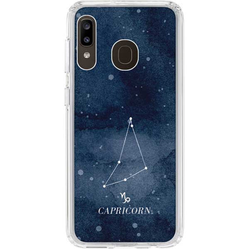 Capricorn Constellation Galaxy A20 Clear Case