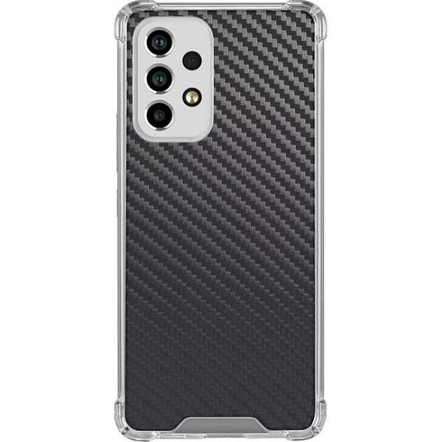 Black Carbon Fiber Specialty Texture Material Galaxy A53 5G Clear Case
