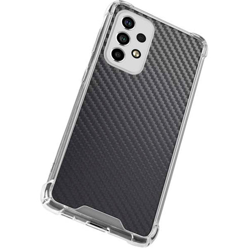 Black Carbon Fiber Specialty Texture Material Galaxy A53 5G Clear Case