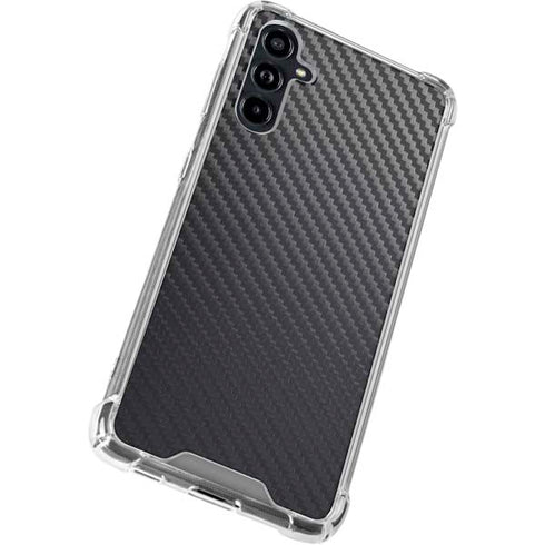 Black Carbon Fiber Specialty Texture Material Galaxy A54 5G Clear Case