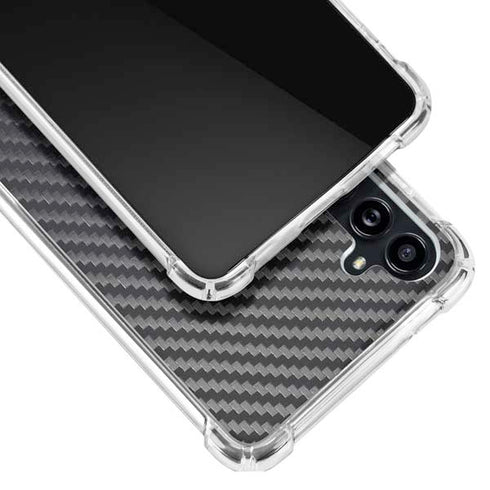 Black Carbon Fiber Specialty Texture Material Galaxy A54 5G Clear Case