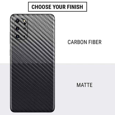 Black Carbon Fiber Specialty Texture Material Galaxy S20 Plus Skin