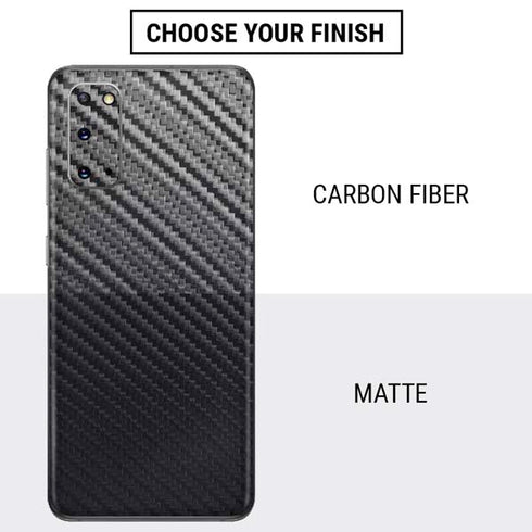 Black Carbon Fiber Specialty Texture Material Galaxy S20 Skin