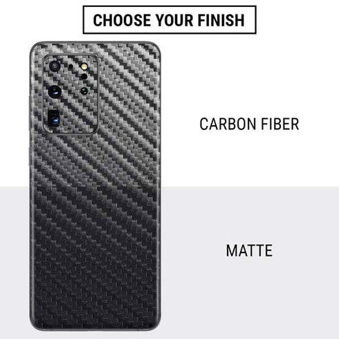 Black Carbon Fiber Specialty Texture Material Galaxy S20 Ultra 5G Skin