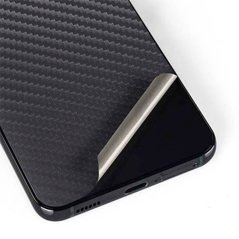 Black Carbon Fiber Specialty Texture Material Galaxy S22 Plus Skin