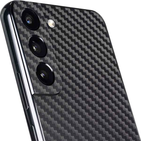 Black Carbon Fiber Specialty Texture Material Galaxy S22 Skin