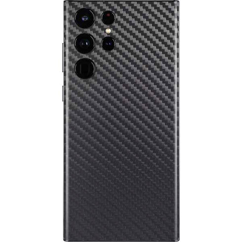 Black Carbon Fiber Specialty Texture Material Galaxy S22 Ultra Skin