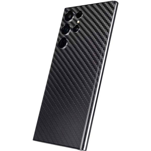 Black Carbon Fiber Specialty Texture Material Galaxy S22 Ultra Skin