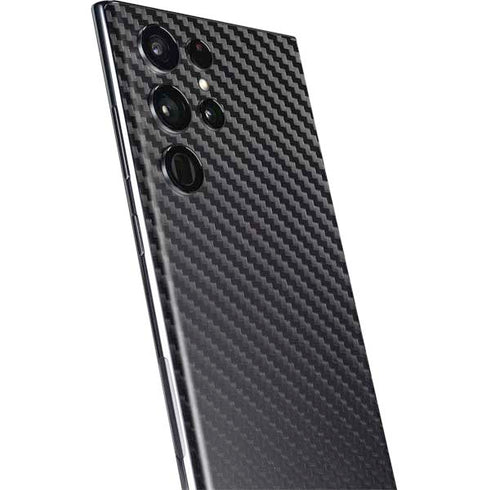 Black Carbon Fiber Specialty Texture Material Galaxy S22 Ultra Skin