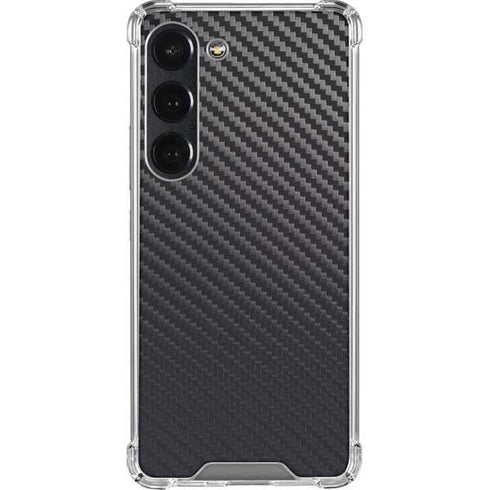 Black Carbon Fiber Specialty Texture Material Galaxy S23 Clear Case