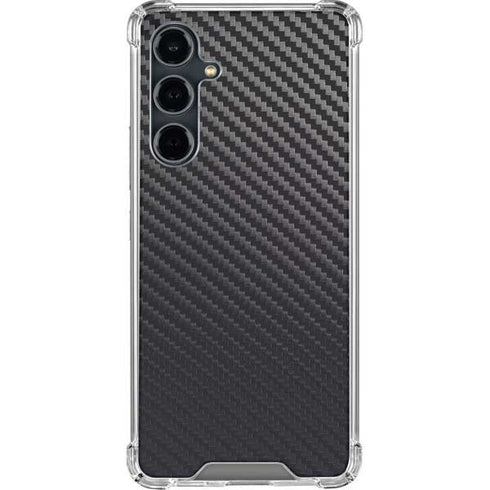Black Carbon Fiber Specialty Texture Material Galaxy S23 FE Clear Case