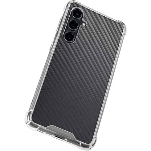 Black Carbon Fiber Specialty Texture Material Galaxy S23 FE Clear Case