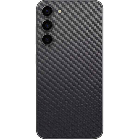 Black Carbon Fiber Specialty Texture Material Galaxy S23 Plus Skin