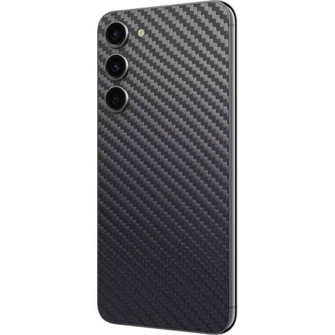 Black Carbon Fiber Specialty Texture Material Galaxy S23 Plus Skin