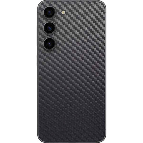 Black Carbon Fiber Specialty Texture Material Galaxy S23 Skin