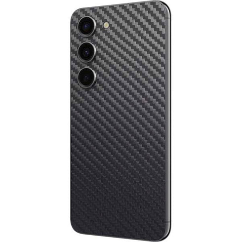 Black Carbon Fiber Specialty Texture Material Galaxy S23 Skin