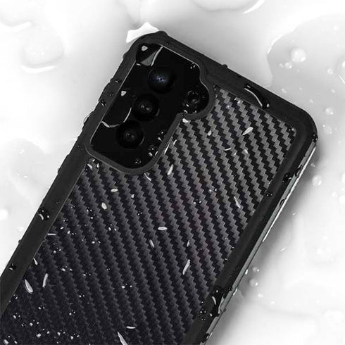Black Carbon Fiber Specialty Texture Material Galaxy S23 Waterproof Case