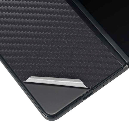 Black Carbon Fiber Specialty Texture Material Galaxy Z Fold3 5G Skin