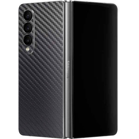 Black Carbon Fiber Specialty Texture Material Galaxy Z Fold4 5G Skin
