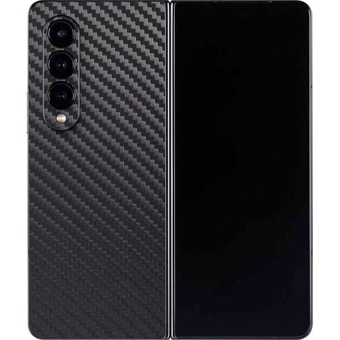 Black Carbon Fiber Specialty Texture Material Galaxy Z Fold4 5G Skin