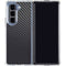 Black Carbon Fiber Specialty Texture Material Galaxy Z Fold5 5G Clear Case