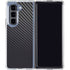 Black Carbon Fiber Specialty Texture Material Galaxy Z Fold5 5G Clear Case