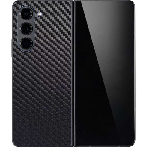 Black Carbon Fiber Specialty Texture Material Galaxy Z Fold5 5G Skin
