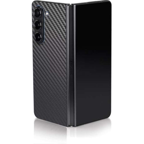 Black Carbon Fiber Specialty Texture Material Galaxy Z Fold5 5G Skin