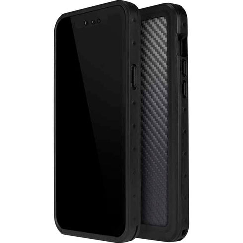 Black Carbon Fiber Specialty Texture Material iPhone 12 Pro Waterproof Case