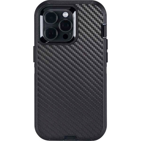 Black Carbon Fiber Specialty Texture Material Otterbox Defender iPhone Skin