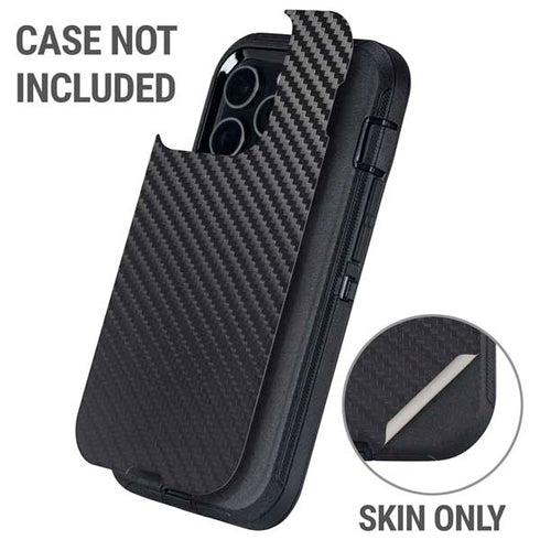 Black Carbon Fiber Specialty Texture Material Otterbox Defender iPhone Skin