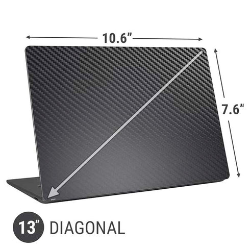 Black Carbon Fiber Specialty Texture Material Universal Laptop 13in (10.6 x 7.6in) Skin