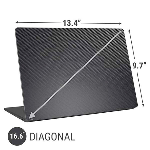 Black Carbon Fiber Specialty Texture Material Universal Laptop 16.6in (13.4 x 9.7in) Skin