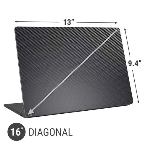 Black Carbon Fiber Specialty Texture Material Universal Laptop 16in (13 x 9.4in) Skin