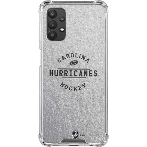 NHL Carolina Hurricanes Black Text Galaxy A32 5G Clear Case