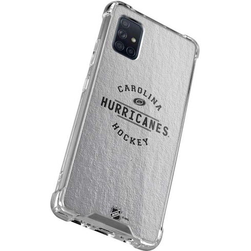 NHL Carolina Hurricanes Black Text Galaxy A71 5G Clear Case