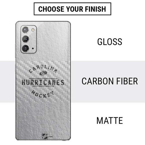 NHL Carolina Hurricanes Black Text Galaxy Note20 5G Skin