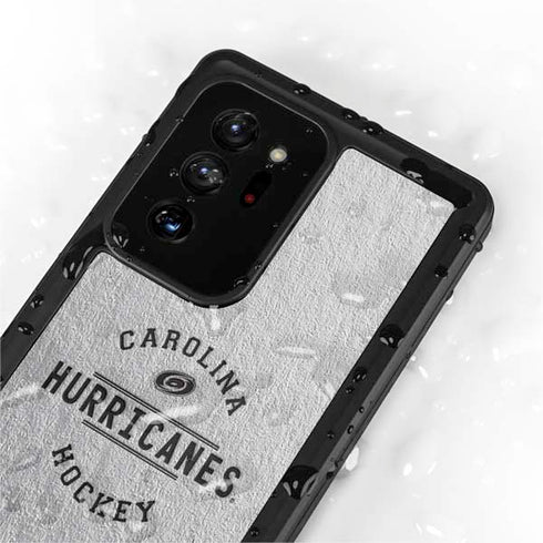NHL Carolina Hurricanes Black Text Galaxy Note20 Ultra 5G Waterproof Case
