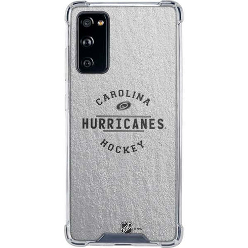 NHL Carolina Hurricanes Black Text Galaxy S20 FE Clear Case