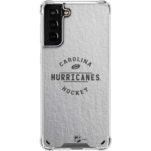 NHL Carolina Hurricanes Black Text Galaxy S21 Plus 5G Clear Case