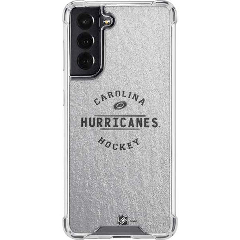 NHL Carolina Hurricanes Black Text Galaxy S22 Clear Case