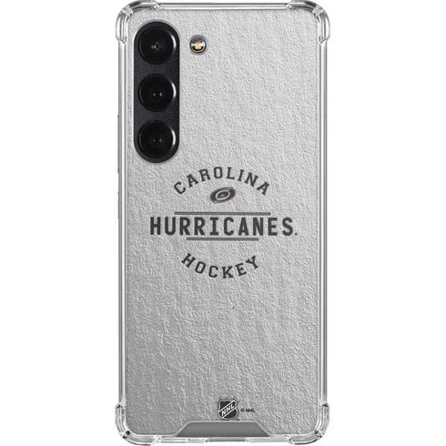 NHL Carolina Hurricanes Black Text Galaxy S23 Clear Case