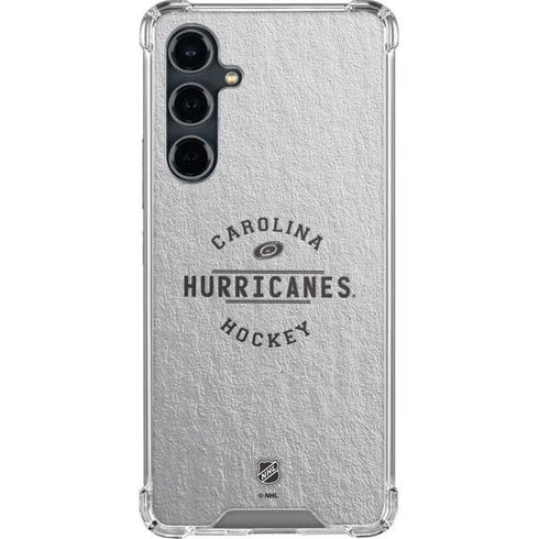 NHL Carolina Hurricanes Black Text Galaxy S23 FE Clear Case