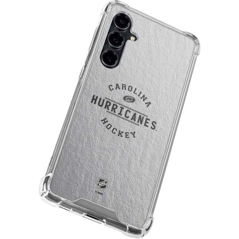 NHL Carolina Hurricanes Black Text Galaxy S23 FE Clear Case