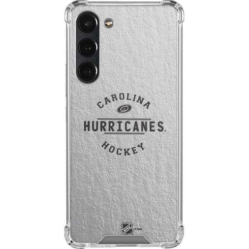 NHL Carolina Hurricanes Black Text Galaxy S23 Plus Clear Case
