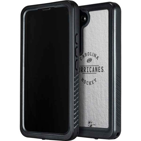 NHL Carolina Hurricanes Black Text Galaxy S23 Waterproof Case