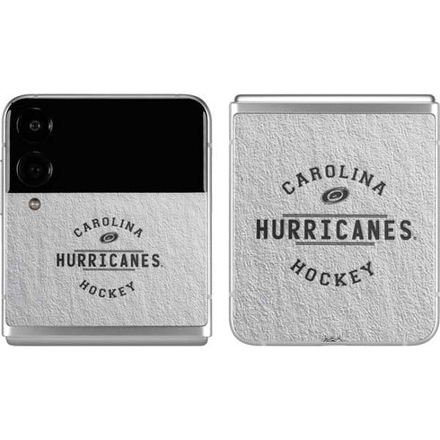 NHL Carolina Hurricanes Black Text Galaxy Z Flip4 5G Skin